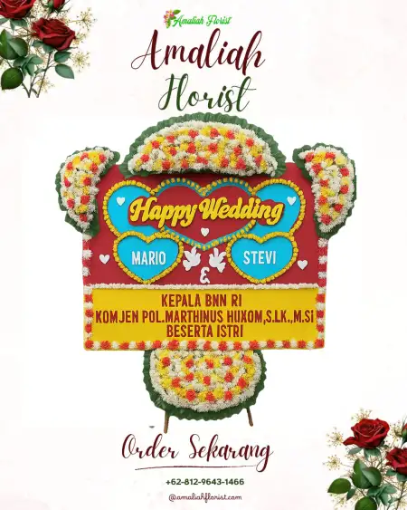 Papan Bunga Pernikahan Mojosari